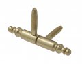 2551DAI.01 Петля ввертная Ø9 с декоративной пешкой полированная латунь (13 kg)