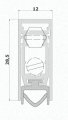 Автоматический порог врезной Venezia 1712/900-800 мм/ 44 Дб, регулировка 2 уровня