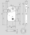 B01013.50.06 Замок межкомнатный (тех. упаковка) WC защёлка вверху AGB CENTRO (хром)