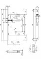 B01013.50.06 Замок межкомнатный (тех. упаковка) WC защёлка вверху AGB CENTRO (хром)