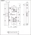 B01102.50.06.567 Замок межкомнатный (BOX) WC AGB MEDIANA EVOLUTION (хром) + отв. планка