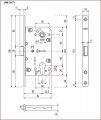 B01103.50.06.567 Замок межкомнатный (BOX) под цилиндр AGB MEDIANA EVOLUTION (хром) + отв. планка