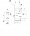 B03923.50.34 Комплект для раздвижных дверей KIT SCIVOLA  (матовый хром)