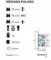 B06102.50.06.567 Замок межкомнатный (BOX) WC AGB MEDIANA POLARIS (хром) + отв. планка