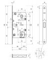 B06102.50.06.567 Замок межкомнатный (BOX) WC AGB MEDIANA POLARIS (хром) + отв. планка