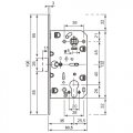 B06103.50.93.567 Замок межкомнатный (BOX) под цилиндр AGB MEDIANA POLARIS (черный) + отв. планка