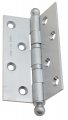 Дверная петля универсальная с круглым колпачком Fratelli Cattini CR102 102x76x3 CS матовый хром