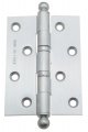 Дверная петля универсальная с круглым колпачком Fratelli Cattini CR102 102x76x3 CS матовый хром