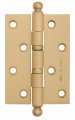 Дверная петля универсальная с круглым колпачком Fratelli Cattini CR102 102x76x3 SB матовое золото