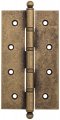 Дверная петля универсальная с круглым колпачком Fratelli Cattini CR152 152x89x3 BA античная бронза