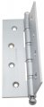 Дверная петля универсальная с круглым колпачком Fratelli Cattini CR152 152x89x3 CS матовый хром