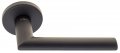 Дверная ручка на круглом основании Fratelli Cattini "LINEA 2" 7.7-NM матовый черный