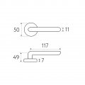 Дверная ручка на круглом основании Fratelli Cattini "LINEA 2" 7.7-NM матовый черный