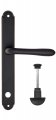 Дверная ручка на планке Fratelli Cattini "EMMA" WC-2 PL01-NM матовый черный