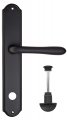 Дверная ручка на планке Fratelli Cattini "EMMA" WC-2 PL02-NM матовый черный