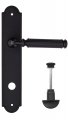 Дверная ручка на планке Fratelli Cattini "ENCIA" WC-2 PL257-NM матовый черный