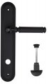 Дверная ручка на планке Fratelli Cattini "ENCIA" WC-2 PL288-NM матовый черный