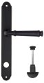 Дверная ручка на планке Fratelli Cattini "FARFALLA" WC-2 PL01-NM матовый черный