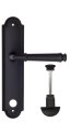 Дверная ручка на планке Fratelli Cattini "FARFALLA" WC-2 PL248-NM матовый черный