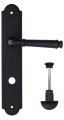 Дверная ручка на планке Fratelli Cattini "FARFALLA" WC-2 PL257-NM матовый черный