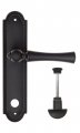 Дверная ручка на планке Fratelli Cattini "FOGGIA" WC-2 PL248-NM матовый черный