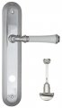 Дверная ручка на планке Fratelli Cattini "GRACIA CERAMICA BIANCO" WC-2 PL288-CR полированный хром