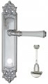Дверная ручка на планке Fratelli Cattini "GRACIA CERAMICA BIANCO" WC-2 PL96-CR полированный хром