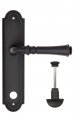 Дверная ручка на планке Fratelli Cattini "GRACIA" WC-2 PL248-NM матовый черный