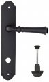 Дверная ручка на планке Fratelli Cattini "GRACIA" WC-2 PL257-NM матовый черный