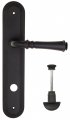 Дверная ручка на планке Fratelli Cattini "GRACIA" WC-2 PL288-NM матовый черный