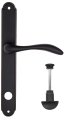 Дверная ручка на планке Fratelli Cattini "LUCCIA" WC-2 PL01-NM матовый черный