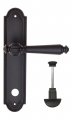Дверная ручка на планке Fratelli Cattini "MARANI" WC-2 PL248-NM матовый черный