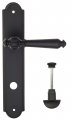 Дверная ручка на планке Fratelli Cattini "MARANI" WC-2 PL257-NM матовый черный