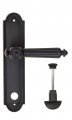 Дверная ручка на планке Fratelli Cattini "TORCELLO" WC-2 PL248-NM матовый черный