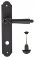 Дверная ручка на планке Fratelli Cattini "TORCELLO" WC-2 PL257-NM матовый черный