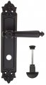 Дверная ручка на планке Fratelli Cattini "TORCELLO" WC-2 PL96-NM матовый черный