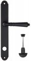 Дверная ручка на планке Fratelli Cattini "TOSCANA" WC-2 PL01-NM матовый черный