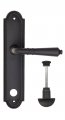 Дверная ручка на планке Fratelli Cattini "TOSCANA" WC-2 PL248-NM матовый черный