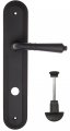 Дверная ручка на планке Fratelli Cattini "TOSCANA" WC-2 PL288-NM матовый черный