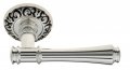 Дверная ручка Venezia "CALLISTO" D4 натуральное серебро + черный