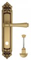 Дверная ручка Venezia "CALLISTO" WC-2 на планке PL96 французское золото + коричневый