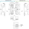 E30200.03.03 Петля скрытой установки AGB ECLIPSE 2.0 (полированная латунь) + комплект накладок