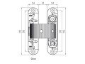 KIKER (0870 2000 CS) петля скрытая универсальная с доводчиком МАТОВЫЙ ХРОМ (60 kg)