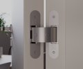 KIKER (0870 2000 CS) петля скрытая универсальная с доводчиком МАТОВЫЙ ХРОМ (60 kg)