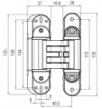 KUBICA HYBRID 6360 45 CR.SAT петля скрытая универсальная асимметричная, цвет МАТОВЫЙ ХРОМ (60 kg)