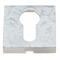 Накладка дверная квадратная под цилиндр Venezia Unique CYL-20 Decor матовый хром 2 шт.