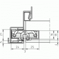 Петля скрытая универсальная TECTUS TE 205 (310) 3D N до 40 кг SIMONSWERK (F1) хром матовый