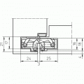 Петля скрытая универсальная TECTUS TE 205 (310) 3D N до 40 кг SIMONSWERK (F1) хром матовый