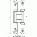 Петля скрытая универсальная TECTUS TE 205 (310) 3D N до 40 кг SIMONSWERK (F1) хром матовый