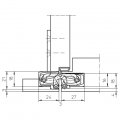 Петля скрытая универсальная TECTUS TE 240 3D N до 60 кг SIMONSWERK (F1) хром матовый
